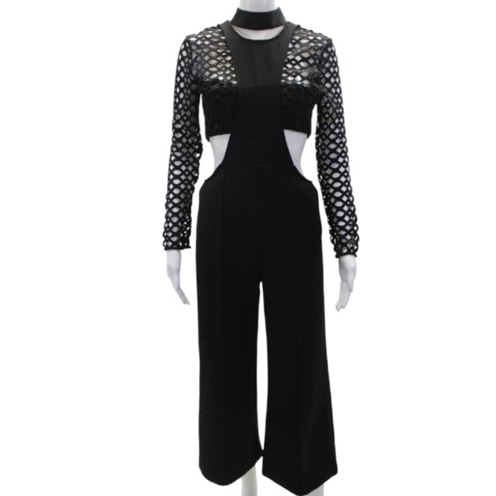 Self-Portrait Mack Layered Jumpsuit Size 2 Black